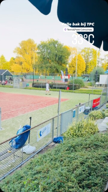 Volle bak bij @tennispadelcolmschate ☀️🎾 #dtk2026