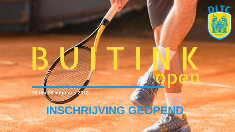 Inschrijving voor DLTC ”Buitink Sport 2000 open” is online